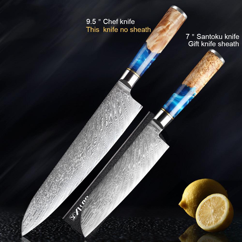 Premium Stainless Steel Chef's Knife Set - detail view