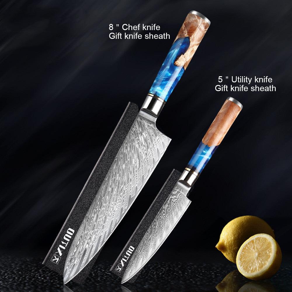 Premium Stainless Steel Chef's Knife Set - close-up detail