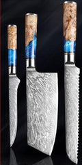 Premium Stainless Steel Chef's Knife Set - front view