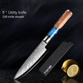 Premium Stainless Steel Chef's Knife Set - top view