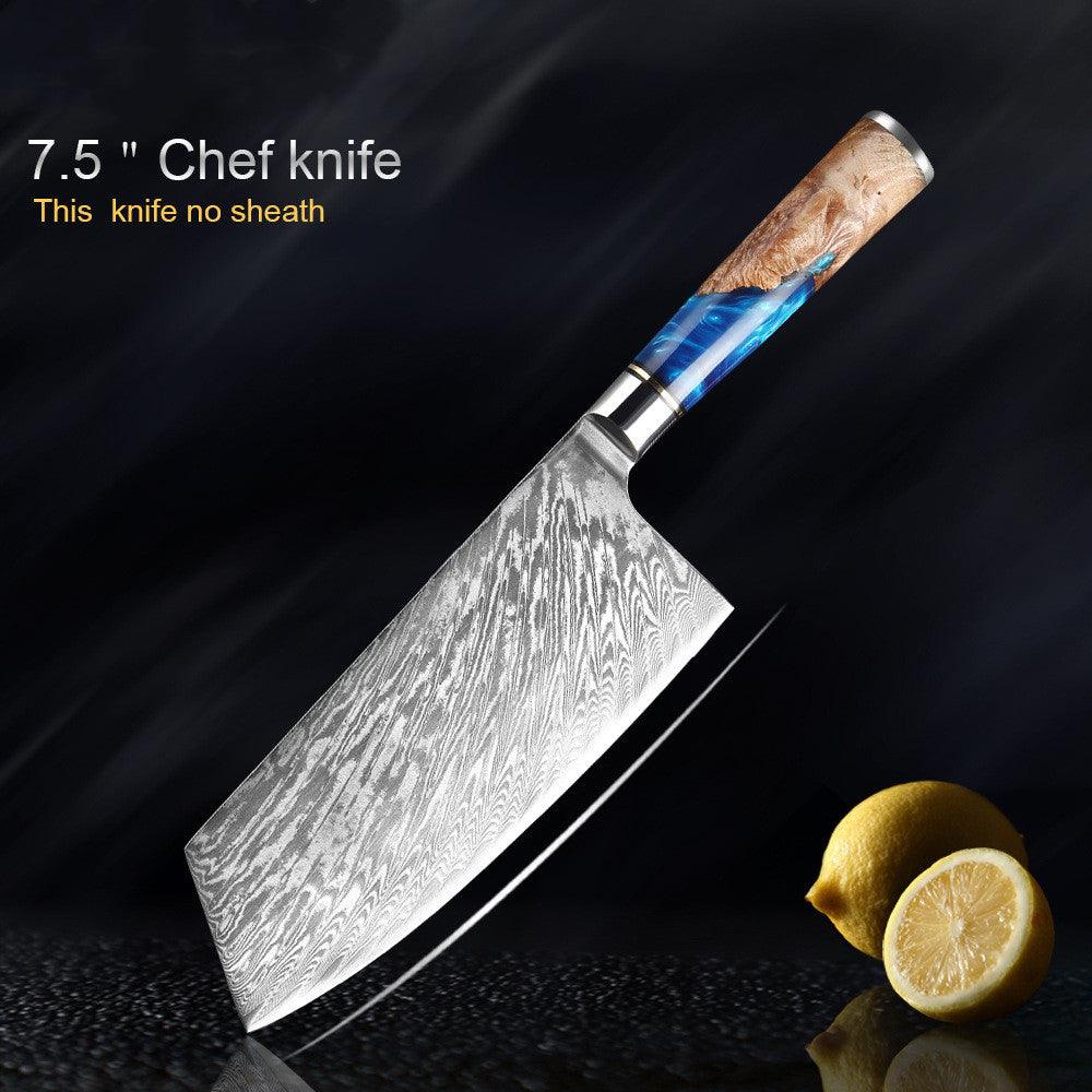 Premium Stainless Steel Chef's Knife Set - top view