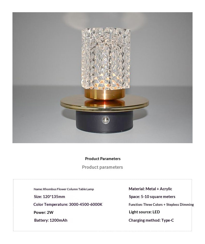Wireless Charging Desk Lamp - size and features view