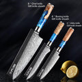 Premium Stainless Steel Chef's Knife Set - product with accessories