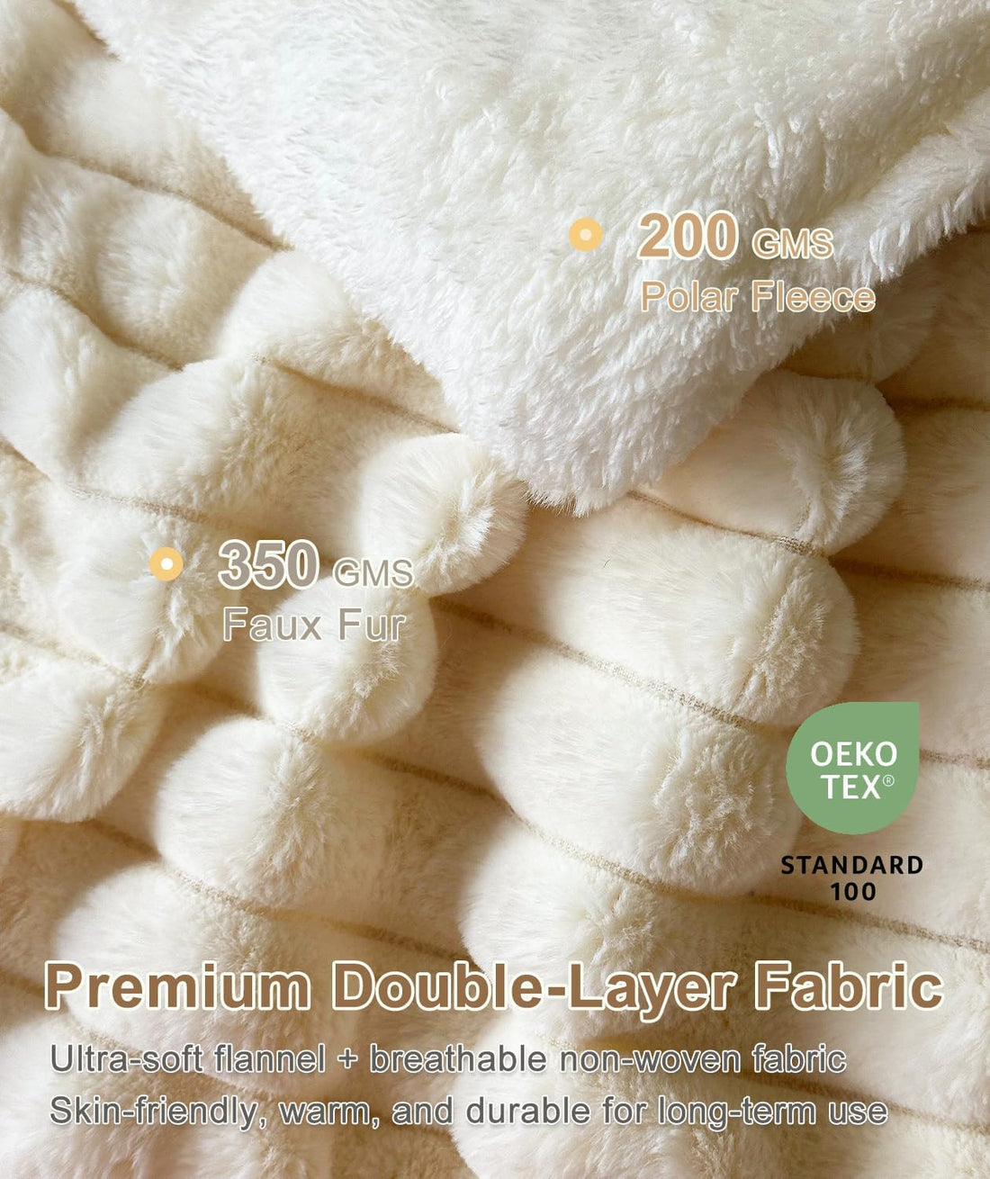 Electric Throw Blanket 50"X60",6 Heat Levels 1-4H Auto Off,Cozy,Milky White