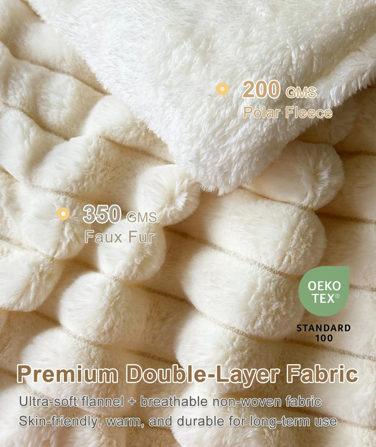 Electric Throw Blanket 50"X60",6 Heat Levels 1-4H Auto Off,Cozy,Milky White