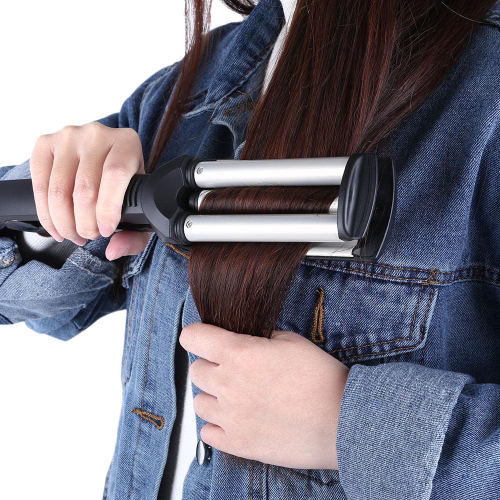 Ceramic Curling Iron for Short Hair - in-use lifestyle shot