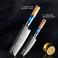 Premium Stainless Steel Chef's Knife Set - angle view