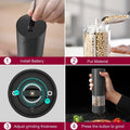 Rechargeable Electric Salt & Pepper Grinder Set - front view